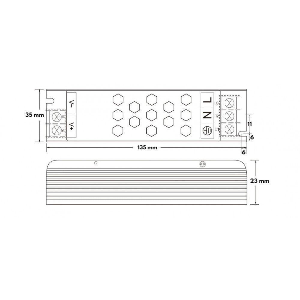 Alimentatore FINKMANN 30W 24V, IP20 - serie Black Switch