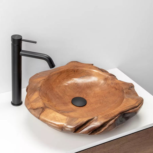 Lavabo d'appoggio 50 cm in teak