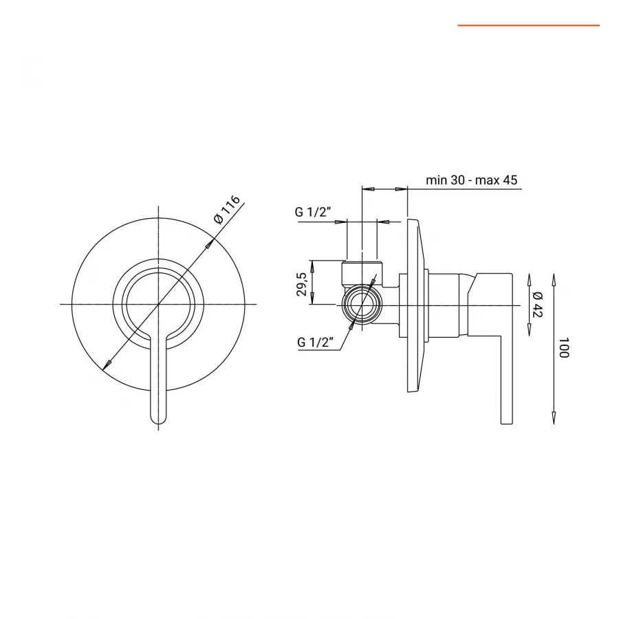 Miscelatore bidet senza scarico cromato - Gun di Jacuzzi