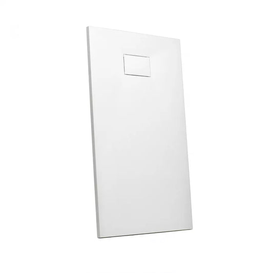 Piatto doccia ultraslim in resina 150 x 80 x 2,6h cm bianco effetto pietra -tik