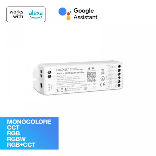 Ricevitore Dimmer / RGB / RGBW / RGB+CCT - APP, Alexa, Google Home - per strisce LED