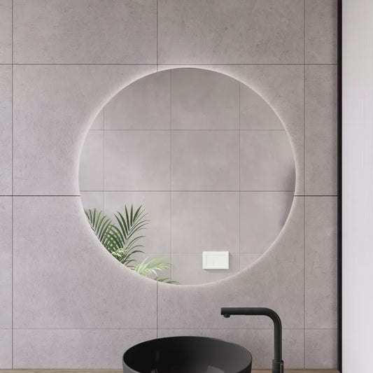 Specchio da bagno tondo Ø 80 cm luce fredda