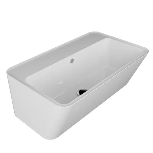 Lavabo in ceramica Wynn di Colavene 70x40x25 cm bianco per lavanderia o esterni