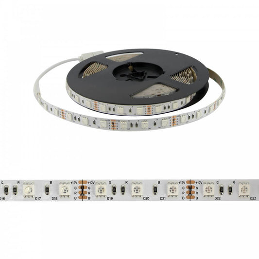 Striscia LED Professional 5050/60 - RGB - IP20 - 14,4W/m - 5m - 12V